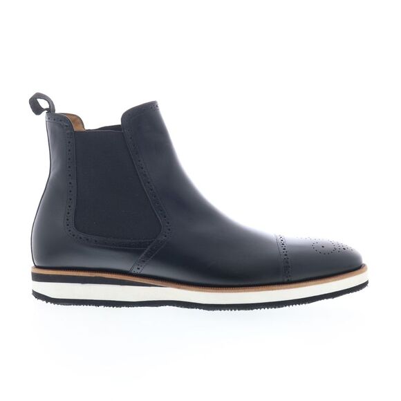 Mezlan Mens Rowdy Cap Toe Chelsea Boot Black Boots (NWT) - Picture 1 of 7